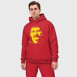 Мужской костюм оверсайз Yellow Stalin, цвет: красный — фото 2