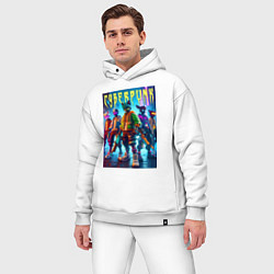 Мужской костюм оверсайз Фурри - киберпанк, цвет: белый — фото 2