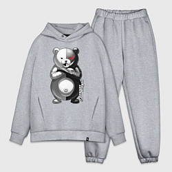Мужской костюм оверсайз Монокума - Danganronpa, цвет: меланж