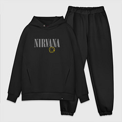 Мужской костюм оверсайз Nirvana logo smile