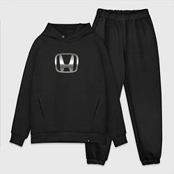 Мужской костюм оверсайз Honda logo auto grey