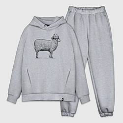 Мужской костюм оверсайз Овечка новогодняя