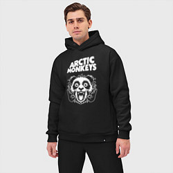 Мужской костюм оверсайз Arctic Monkeys rock panda, цвет: черный — фото 2