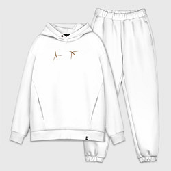 Мужской костюм оверсайз Птичьи следы лапки