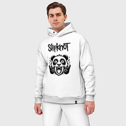 Мужской костюм оверсайз Slipknot - rock panda, цвет: белый — фото 2
