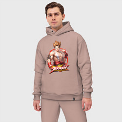 Мужской костюм оверсайз Персонаж из игры Tekken, цвет: пыльно-розовый — фото 2