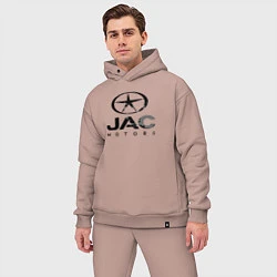 Мужской костюм оверсайз Jac - logo, цвет: пыльно-розовый — фото 2