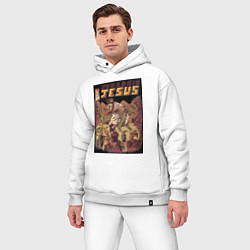 Мужской костюм оверсайз Доисторический Иисус, цвет: белый — фото 2