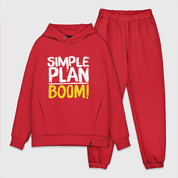 Мужской костюм оверсайз Simple plan - boom, цвет: красный