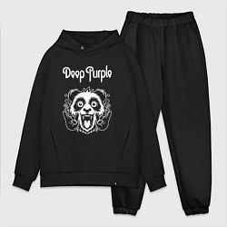 Мужской костюм оверсайз Deep Purple rock panda, цвет: черный