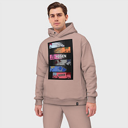 Мужской костюм оверсайз Баскетбол Куроко Тэцуя, цвет: пыльно-розовый — фото 2