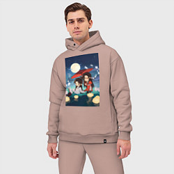 Мужской костюм оверсайз Лянь Се Чэн Хуа, цвет: пыльно-розовый — фото 2