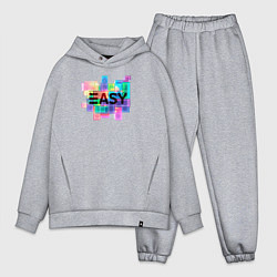 Мужской костюм оверсайз Разноцветный тетрис