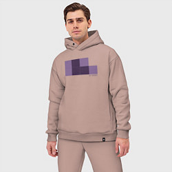 Мужской костюм оверсайз Око Эндердракона, цвет: пыльно-розовый — фото 2