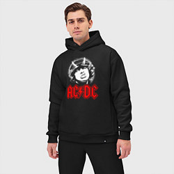 Мужской костюм оверсайз ACDC Angus Young rock, цвет: черный — фото 2