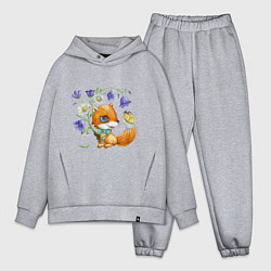 Мужской костюм оверсайз Лисёнок с колокольчиками, цвет: меланж