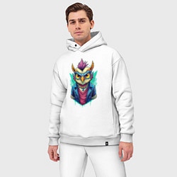 Мужской костюм оверсайз Стильная модная сова, цвет: белый — фото 2