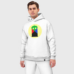 Мужской костюм оверсайз Tardis color, цвет: белый — фото 2