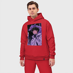 Мужской костюм оверсайз Магическая битва Мэгуми Фусигуро волк, цвет: красный — фото 2