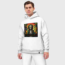 Мужской костюм оверсайз Хмели сумели - Скелеты в шкафу, цвет: белый — фото 2