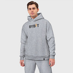 Мужской костюм оверсайз Bybit, цвет: меланж — фото 2