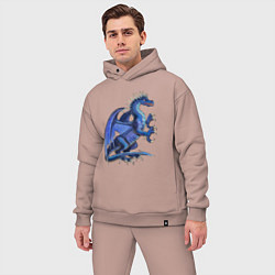 Мужской костюм оверсайз Azure dragon, цвет: пыльно-розовый — фото 2