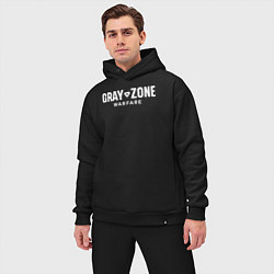 Мужской костюм оверсайз Gray zone warfare logo, цвет: черный — фото 2