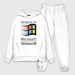 Мужской костюм оверсайз Разработанный для windows 98, цвет: белый