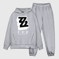 Мужской костюм оверсайз Zenless zone zero лого, цвет: меланж