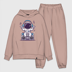 Мужской костюм оверсайз Music spaceman, цвет: пыльно-розовый