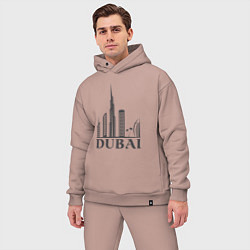 Мужской костюм оверсайз Dubai city style, цвет: пыльно-розовый — фото 2