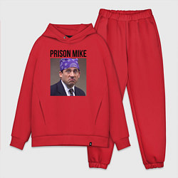 Мужской костюм оверсайз Prison mike Michael Scott - офис, цвет: красный