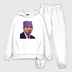 Мужской костюм оверсайз Prison mike Michael Scott офис, цвет: белый