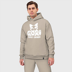 Мужской костюм оверсайз Goro cuddly carnage logo, цвет: миндальный — фото 2