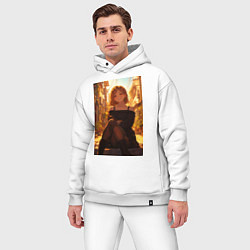 Мужской костюм оверсайз Магическая битва Нобара Кугисаки арт, цвет: белый — фото 2