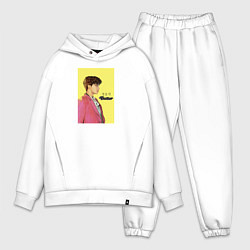 Мужской костюм оверсайз J-hope Butter, цвет: белый