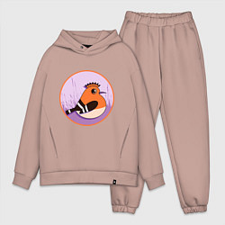 Мужской костюм оверсайз Птица Удод с ирокезом