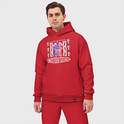 Мужской костюм оверсайз Amateur Seeker Streetwear, цвет: красный — фото 2