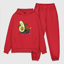 Мужской костюм оверсайз Авокадо и дискотека 90-х, цвет: красный