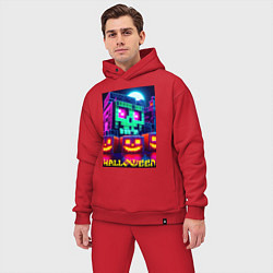 Мужской костюм оверсайз Halloween and Minecraft - collaboration, цвет: красный — фото 2