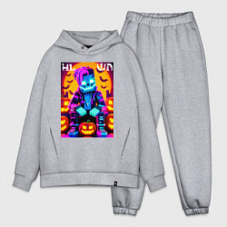 Мужской костюм оверсайз Прикольный чувак - Майнкрафт и хэллоуин, цвет: меланж