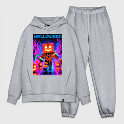 Мужской костюм оверсайз Halloween is coming - neon glow collaboration, цвет: меланж