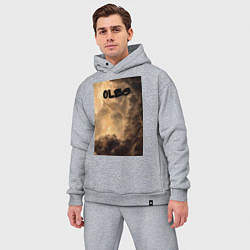 Мужской костюм оверсайз Oleg облака мрачные, цвет: меланж — фото 2