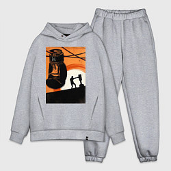 Мужской костюм оверсайз Бокс тренировка, цвет: меланж