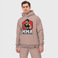 Мужской костюм оверсайз MMA girl, цвет: пыльно-розовый — фото 2