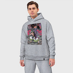 Мужской костюм оверсайз Ван-Пис Зоро Ророноа техника, цвет: меланж — фото 2