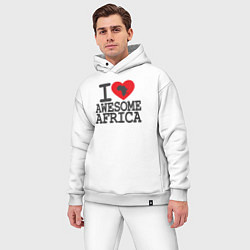 Мужской костюм оверсайз Я люблю потрясающую Африку, цвет: белый — фото 2