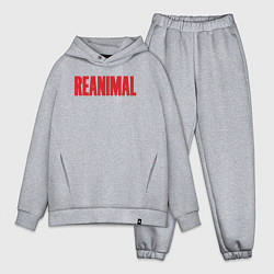 Мужской костюм оверсайз Reanimal logo, цвет: меланж