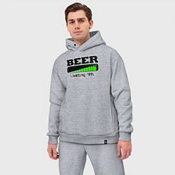 Мужской костюм оверсайз Beer loading, цвет: меланж — фото 2