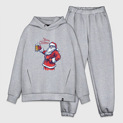 Мужской костюм оверсайз Merry Christmas Santa beer, цвет: меланж